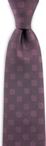 Sir Redman - stropdas - Dressed Big Dot bordeaux - geweven polyester Microfill - bordeauxrood / grijs