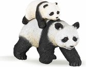 Plastic speelgoed figuur panda met baby 8 cm