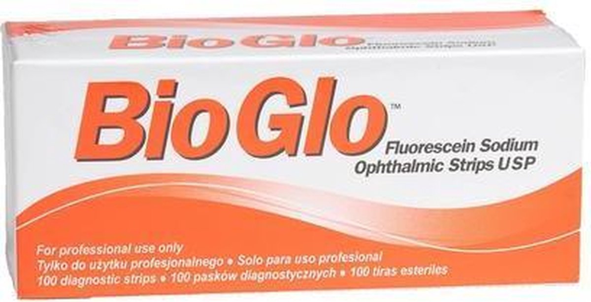 Bausch & Lomb Bio Glo Fluorescine Strips, 100 Pcs
