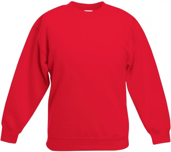 Fruit Of The Loom Kinder Unisex Premium 70/30 Sweatshirt (pak van 2) (Rood)