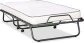 Maxi Migliore Logeerbed - Vouwbed 90x200 cm - Veldbed met Matras - 1 Persoon - Antraciet