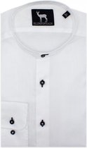 GENTS | Blumfontain Overhemd Heren Volwassenen mao kraag wit Maat XL 43/44