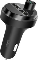 LuxeBass Bluetooth FM Transmitter - USB poort - Handsfree Carkit - Led verlichting/scherm - Muziek Luisteren Streamen - Bellen - Auto lader - MP3 - Frequentie - Audio - Zwart