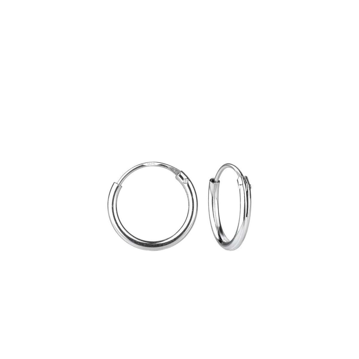 Zilver 10mm oorringen | oorbellen meisje zilver | Ear hoops | Zilverana | Sterling 925 Silver
