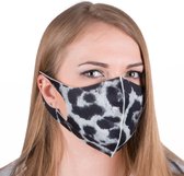 Herbruikbaar Beschermend Mondkapje Neopreen Schuim Panter Grijs L/XL 1st.