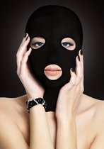 OUCH! - Subversie Masker voor Gezichts Bedekking met Open Mond en Ogen Licht Transparant – Zwart