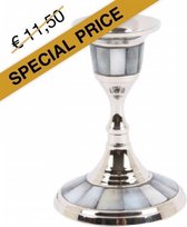 Kandelaars - candle holder | silver | brass | 10.5x7 - zilver - 10.5x7x