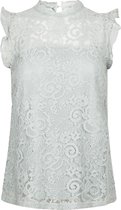 Tramontana | Mouwloze Kanten Top | Faded Blue | Maat S