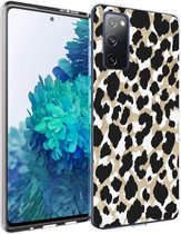 iMoshion Design voor de Samsung Galaxy S20 FE hoesje - Luipaard - Goud / Zwart