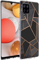 iMoshion Design voor de Samsung Galaxy A42 hoesje - Grafisch Koper - Zwart / Goud