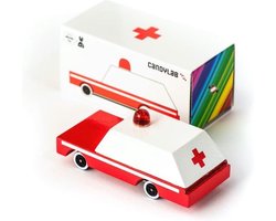Candycars - Houten Speelgoedautos - Ambulance speelgoed auto