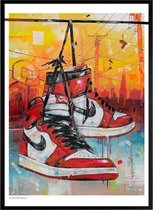 Poster - Nike Air Jordan Retro High ‘chicago - 71 X 51 Cm - Multicolor
