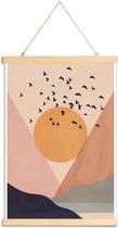 JUNIQE - Posterhanger Sun Flock -30x45 /Kleurrijk
