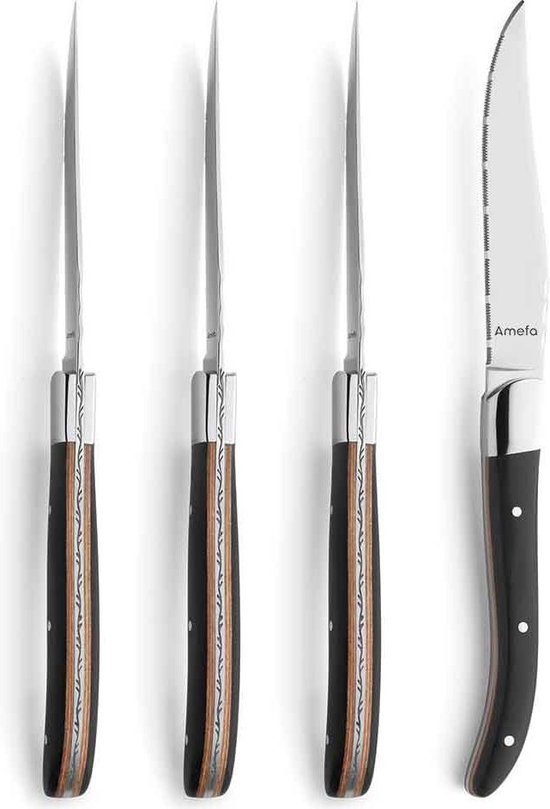 Amefa - Promo Steak 4 Steakmessen - Zwart