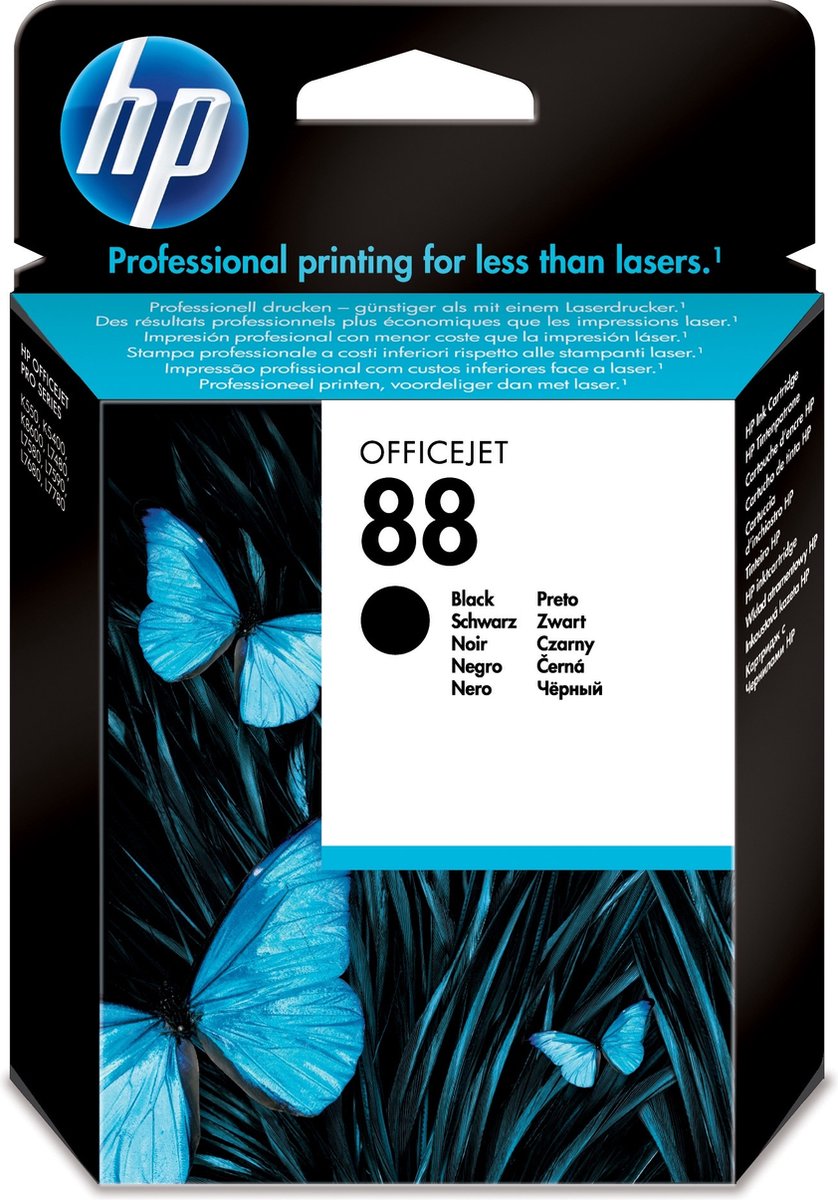 HP 88 originele ink cartridge zwart standard capacity 20.5ml 850 paginas 1-pack