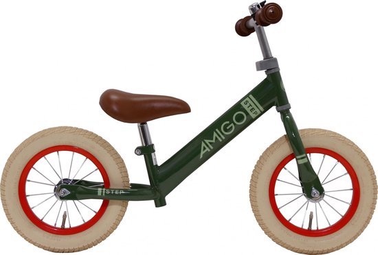 staking samen Document AMIGO Step - Loopfiets 12 inch - Jongens en Meisjes - Groen | bol.com