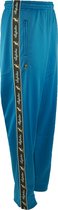 Australian broek met zwarte bies Teal green acetaat XS/44