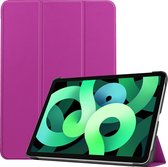 Hoes Geschikt voor iPad Air 2020 Hoes Luxe Hoesje Book Case - Hoesje Geschikt voor iPad Air 4 2020 Hoes Cover - Paars