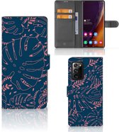 Smartphone Hoesje Geschikt voor Samsung Galaxy Note20 Ultra Bookcase Palm Leaves