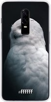 OnePlus 6 Hoesje Transparant TPU Case - Witte Uil #ffffff