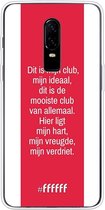 OnePlus 6 Hoesje Transparant TPU Case - AFC Ajax Dit Is Mijn Club