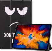 Tablet Hoes geschikt voor Lenovo Tab P11 Pro 11.5 inch - Tri-Fold Book Case - Cover met Auto/Wake Functie - Don't Touch Me