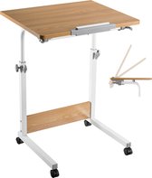Laptoptafel verrijdbaar bureau - lessenaar -  hoogte verstelbaar 68 - 96 cm
