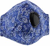 Attitude Holland Masker Royal Blue Paisley Print Mondkapje Blauw