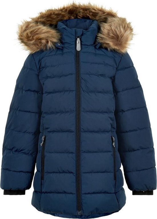 Color Kids - Winterjas voor meisjes - Quilted Solid - Donkerblauw - maat 104cm