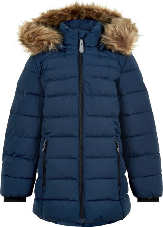 Color Kids - Winterjas voor meisjes - Quilted Solid - Donkerblauw - maat 110cm
