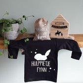 Babyshirtje Hulppietje | Hulppietje + naam | Sinterklaas Shirtje | Zwart lange mouw | maat 62