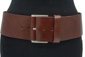 Mooie bruine dames riem 8 cm breed - Bruin - Heupriem - Echt Leer - Taille: 100cm - Totale lengte riem: 115cm
