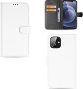 Geschikt voor iPhone 12 Mini Walletcase Wit met Pasjeshouder