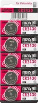 Maxell CR2430 - 5 stuks - Lithium