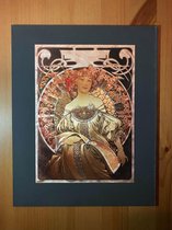 Reverie (Daydream) By A. Mucha Metallic Print Art | Gravure | 3D Light Effect