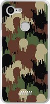 Google Pixel 3 Hoesje Transparant TPU Case - Graffiti Camouflage #ffffff
