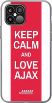 iPhone 12 Hoesje Transparant TPU Case - AFC Ajax Keep Calm #ffffff