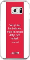 Samsung Galaxy S6 Edge Hoesje Transparant TPU Case - AFC Ajax Quote Johan Cruijff #ffffff
