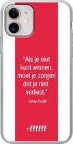 iPhone 12 Mini Hoesje Transparant TPU Case - AFC Ajax Quote Johan Cruijff #ffffff