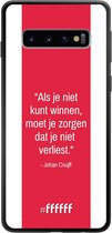 Samsung Galaxy S10 Hoesje TPU Case - AFC Ajax Quote Johan Cruijff #ffffff