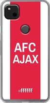 Google Pixel 4a Hoesje Transparant TPU Case - AFC Ajax - met opdruk #ffffff