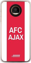 Motorola Moto Z Force Hoesje Transparant TPU Case - AFC Ajax - met opdruk #ffffff