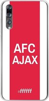 Huawei P20 Pro Hoesje Transparant TPU Case - AFC Ajax - met opdruk #ffffff