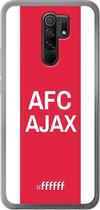 Xiaomi Redmi 9 Hoesje Transparant TPU Case - AFC Ajax - met opdruk #ffffff