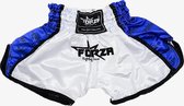 Forza Muay Thai Shorts - Wit/Blauw - 116