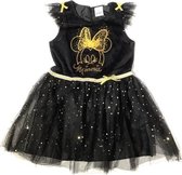 Disney Minnie Mouse jurk - feestjurk - zwart/goud maat 110