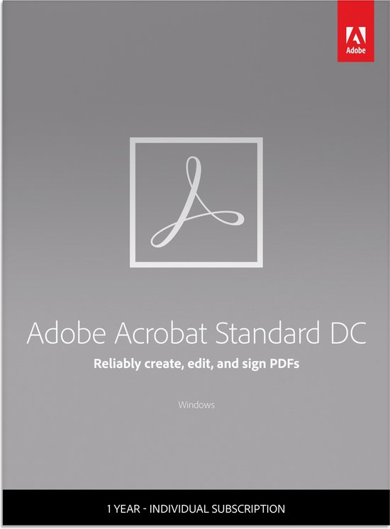 Adobe Acrobat Standard DC - 12 months/1 device - Multi L PC