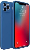 geschikt voor Apple iPhone 11 Pro Max vierkante silicone case - blauw