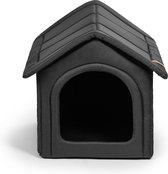Hondenhuis, hondenhut, dierenhuisje, hondenhok, hondenhuisje- "Home" donker grijs