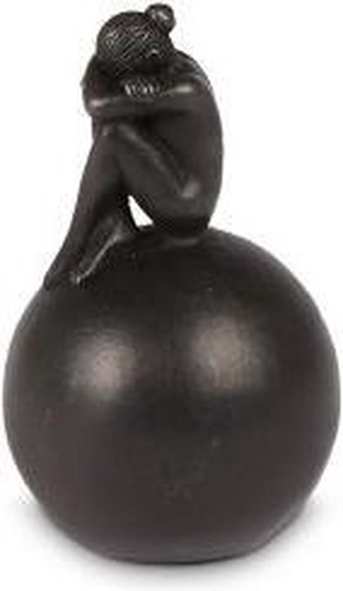 Mini - Asbeeld Dieren Urn Voor Uw Geliefde Dier Treurend meisje in brons - Kat - Hond - Paard - Konijn